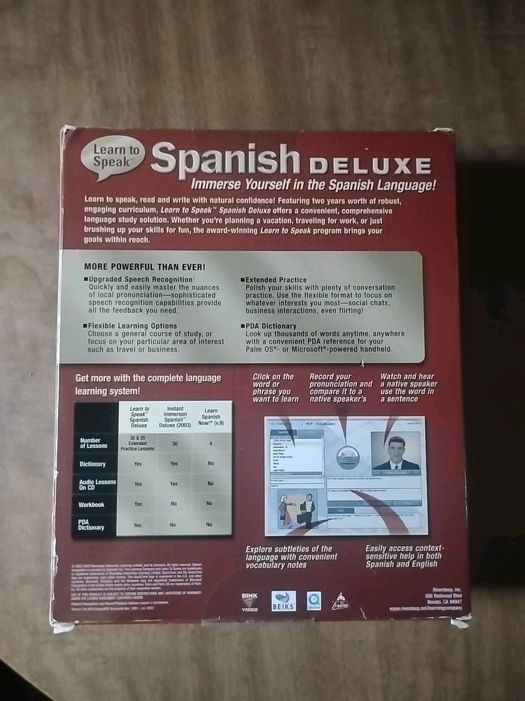 Learn To Speak Spanish Deluxe PC 5 CDS
