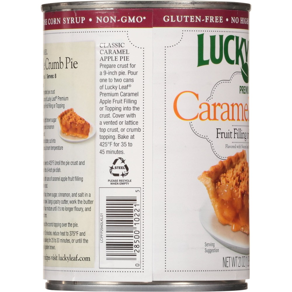 (4 pack) Premium Caramel Apple Fruit Filling 21oz Can