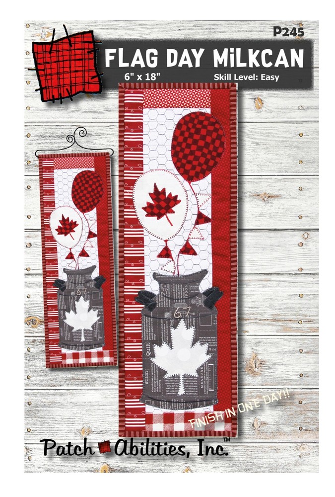 Patch Abilities Flag Day Milkcan Pattern with Hanger P245
