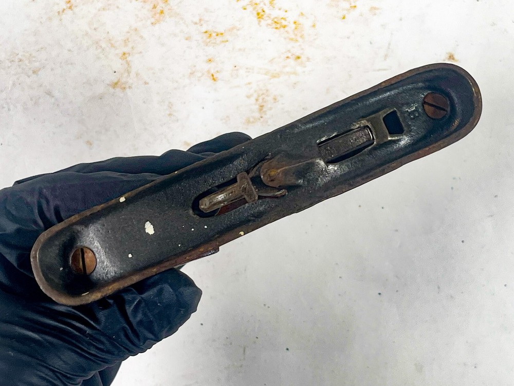 Antique Vintage Sad Flat Clothes Iron Removeable Handle # 1