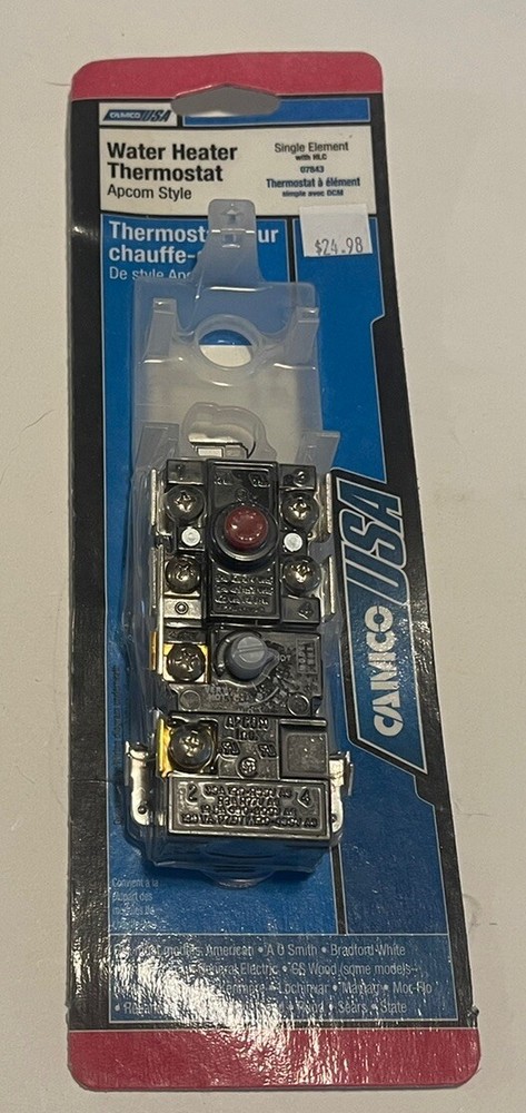 Brand New Camco 07843 Single Element Water Heater Thermostat w/ HLC Apcom Style