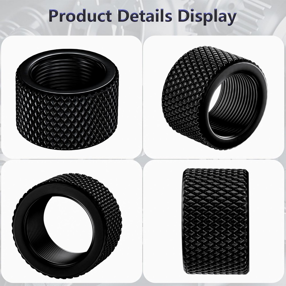 NIRIAHO 2-Pack 5/8x24 Steel Thread Protector, Black