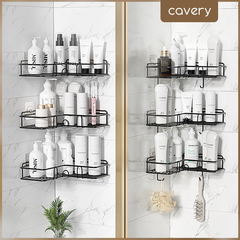 Triangular Shower Caddy Wall Mount Shelf Kitchen Bathroom Storage Organizer Rack