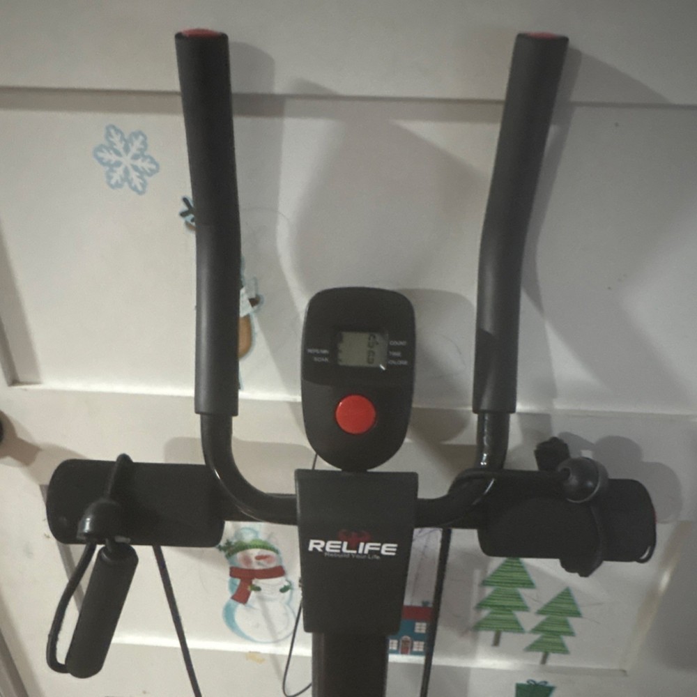 RELIFE Vertical Climber Exercise Machine Black Adjustable Hydraulic Display