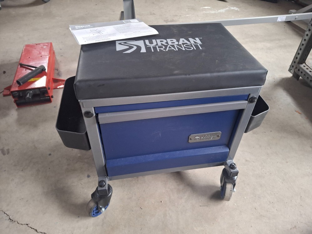 500LB Capacity Urban Transit Rolling Shop Stool HD
