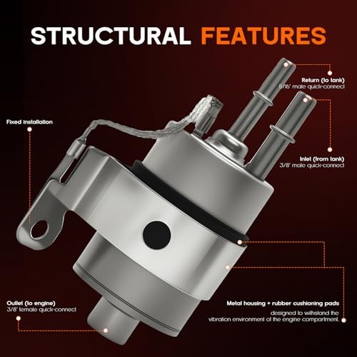 58 PSI Fuel Filter Regulator Kit for LS Engine Swap EFI Conversion,Compatible