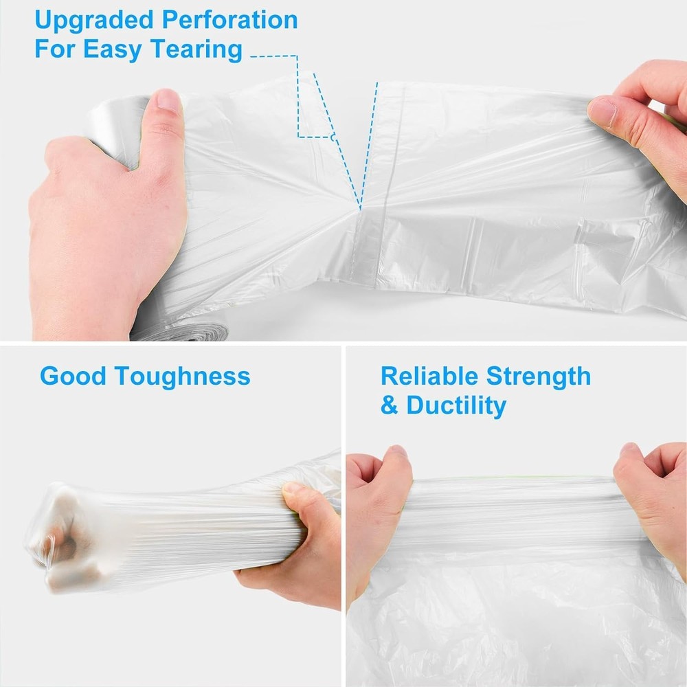 13 Gallon GarbageBags Tall Kitchen CompostableTrashBag White Biodegradable U...