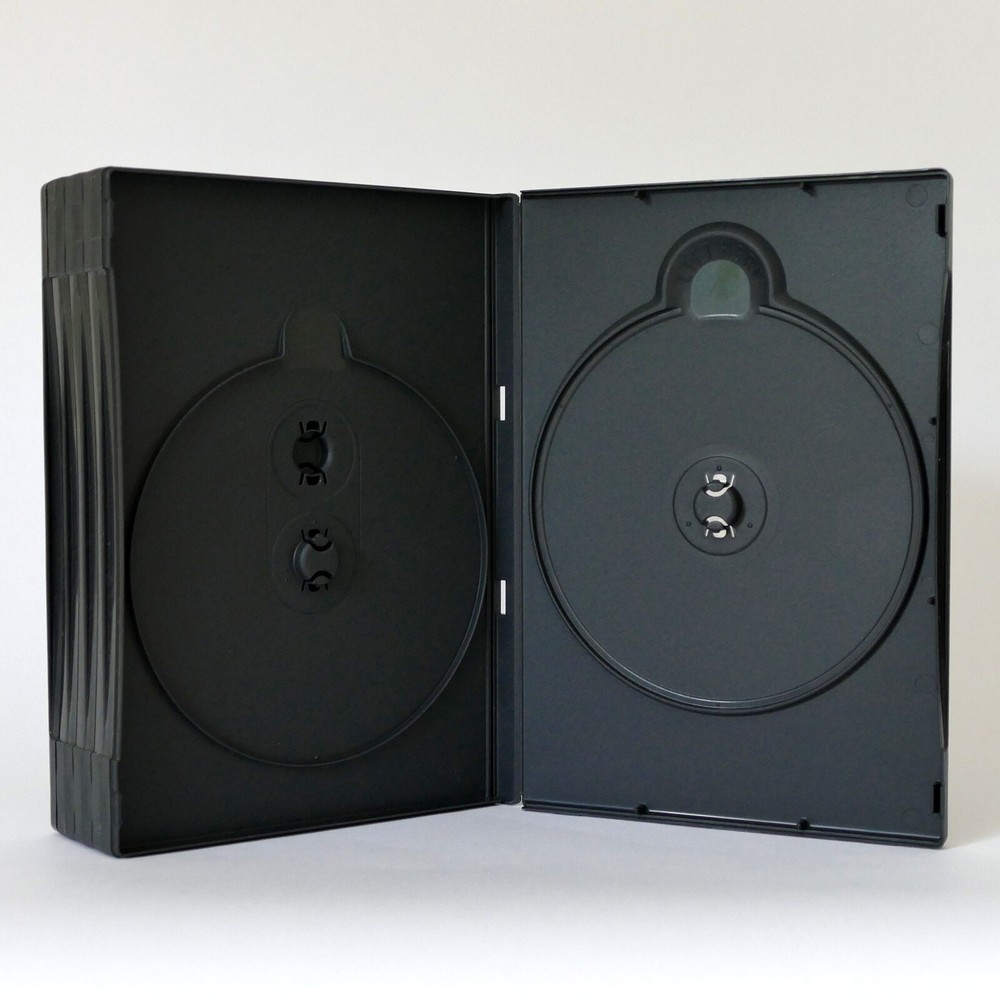 1 Black Multi Seven 7 Discs DVD Case CD PC Media Storage 50mm New