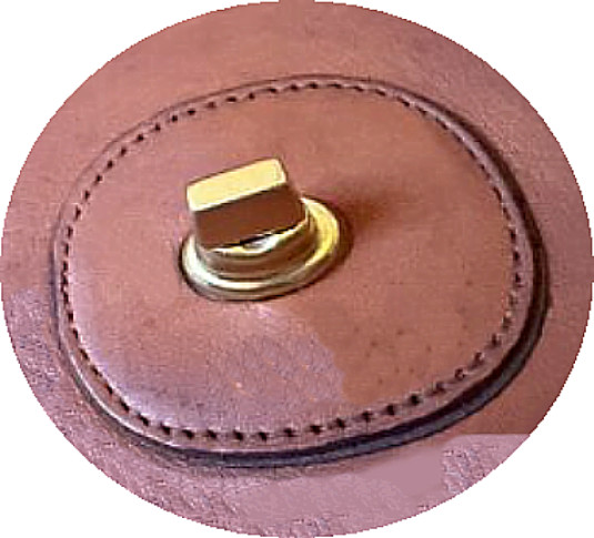 Turn Lock Part Coach Briefcase Old Style Hand Bag Replacement Part ~ Solid Brass