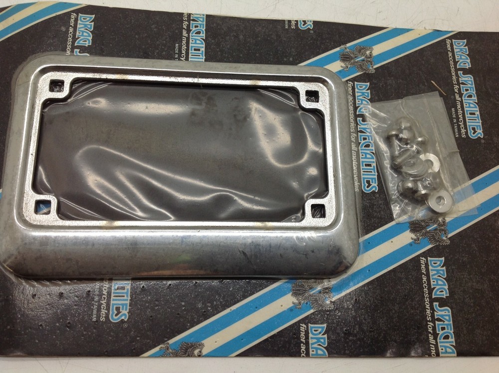 Drag Specialties Motorcycle Rear License Plate Frame Bracket Chrome 720180