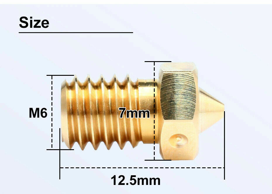 Trianglelab V6 Brass nozzle for 3D Printer Hotend