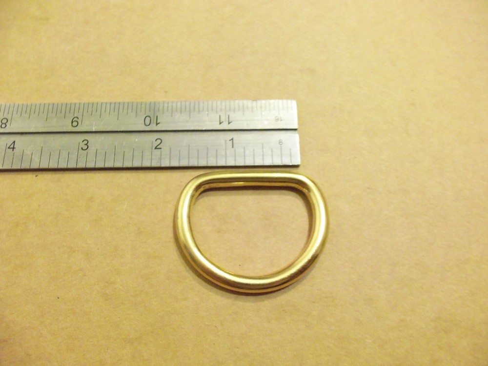 1 1/4" Solid Brass Heavy Duty D Rings (Pack Of 10)