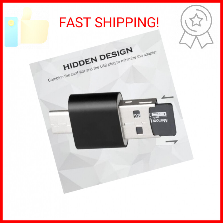 [2 Pack] Micro SD Card Reader for Android Phone,Micro SD Card to USB Adapter, Mi