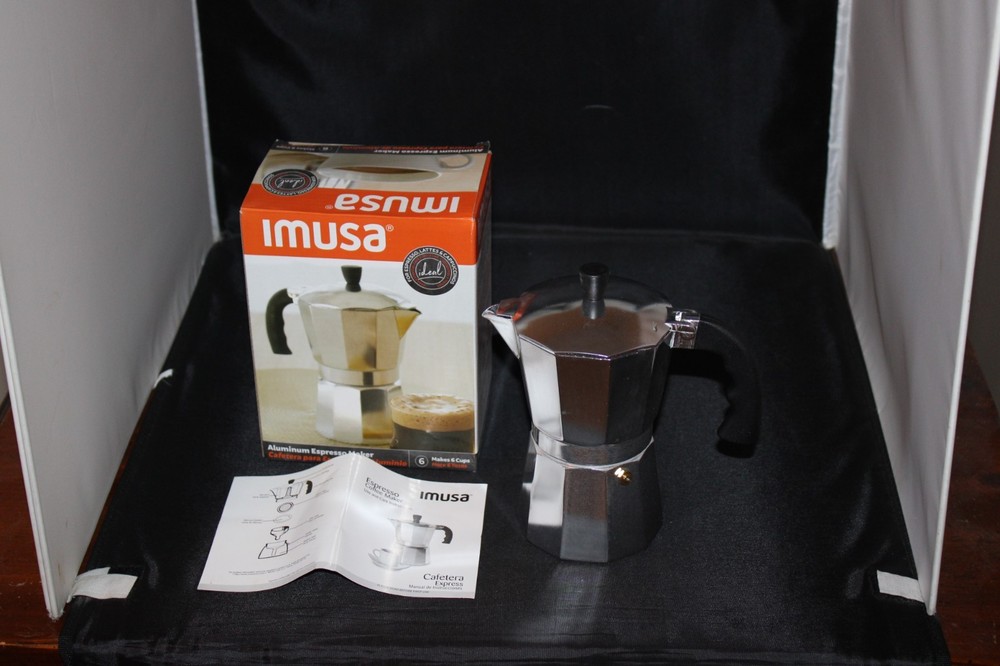 IMUSA Aluminum Stovetop Expresso Maker, EUC, 6 Cup,