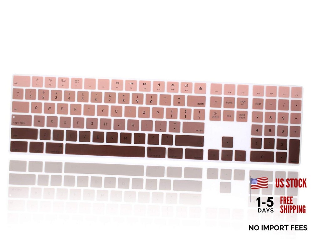 Ultra Thin Silicone Full Size Wireless Bluetooth Numeric Z-Ombre Coffee