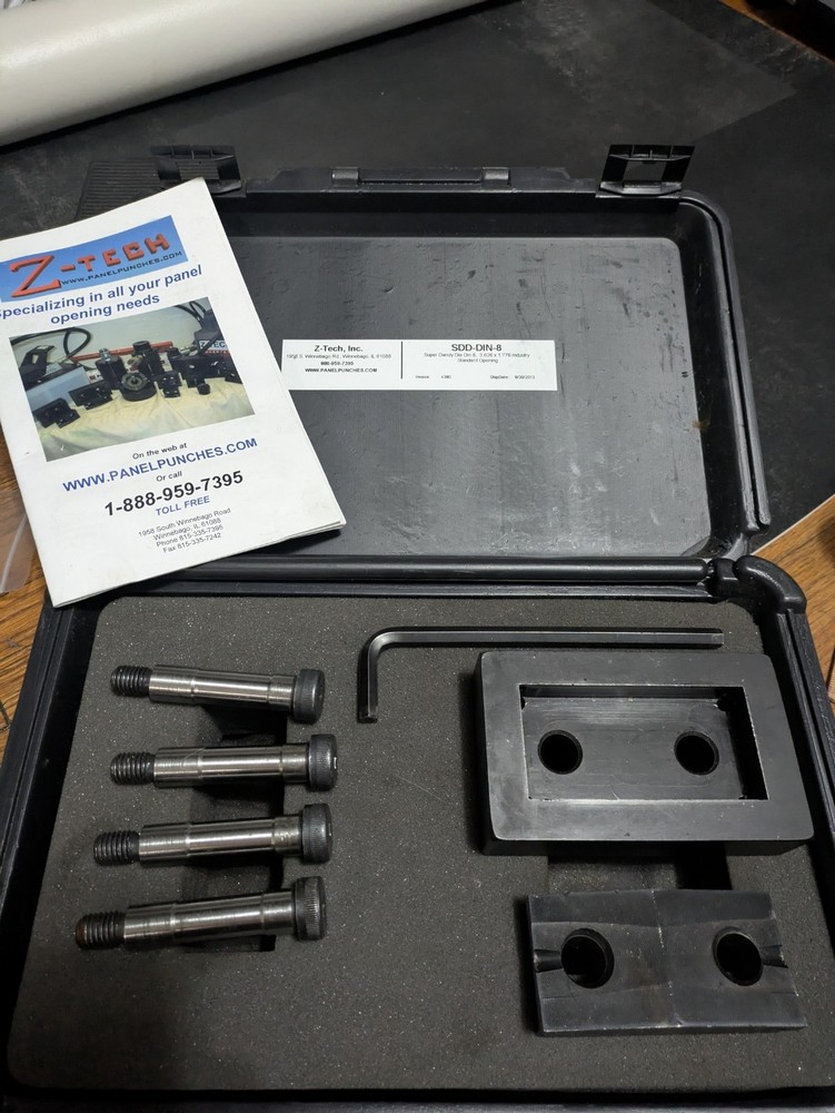 Z-tech SDD-DIN-8 Panel Punch- Compatible W Greenlee Draw Cylinders