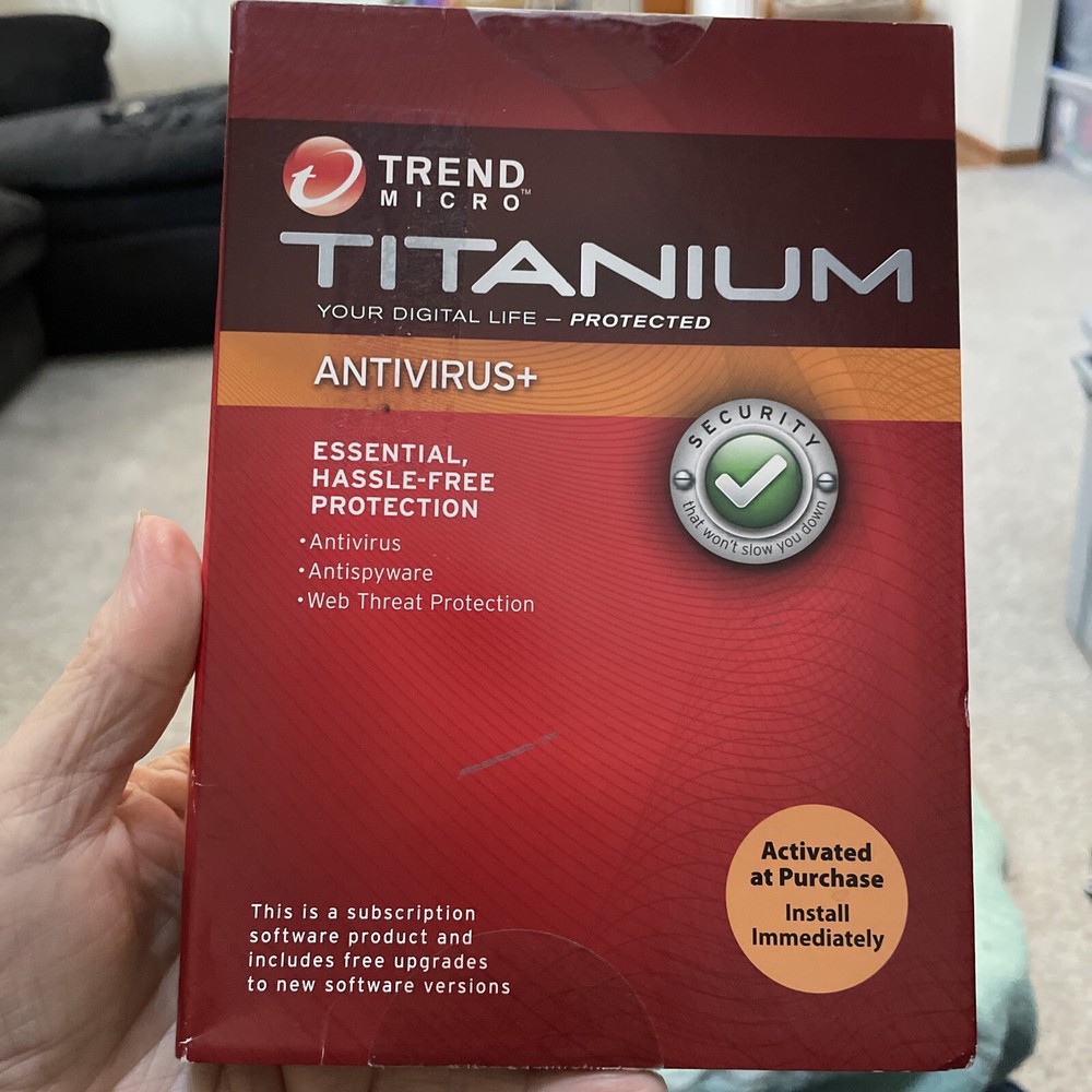 Trend Micro Titanium Antivirus+ Antispyware Web Threat Protection New Open Box