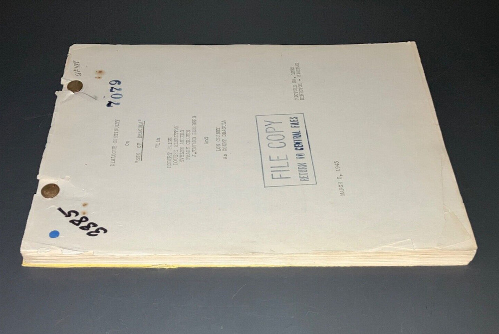 SON OF DRACULA (3/5/43) Rare Universal File Continuity Script + Trailer Script!!