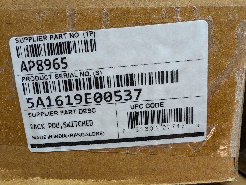 New, APC, AP8965, RACK PDU, SWITCHED