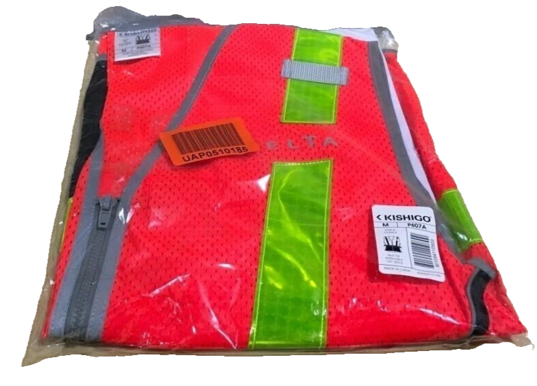 Kishigo Medium Hi-Viz Orange Polyester Mesh, Size Medium