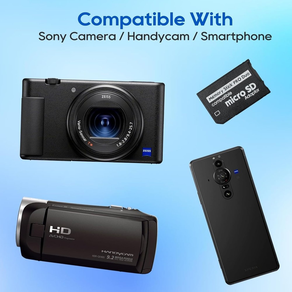 High-Performance PSP Memory Stick Adapter, Micro SD to PRO Duo, Durable Design