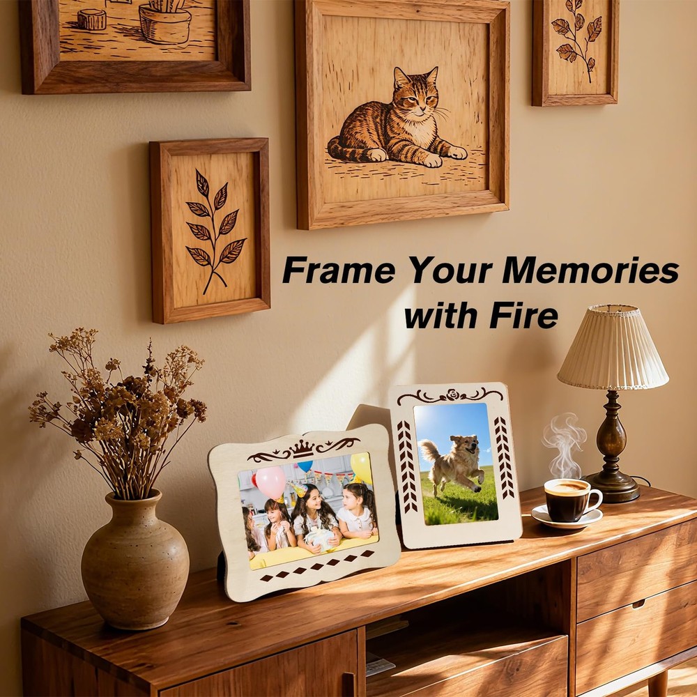 156 PCS Wood Burning Kit AllInOne Tool Pen Adjustable Temperature Pyrography