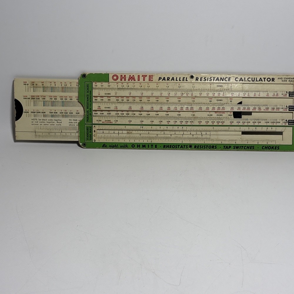 Vintage Ohmite Parallel Resistance Calculator