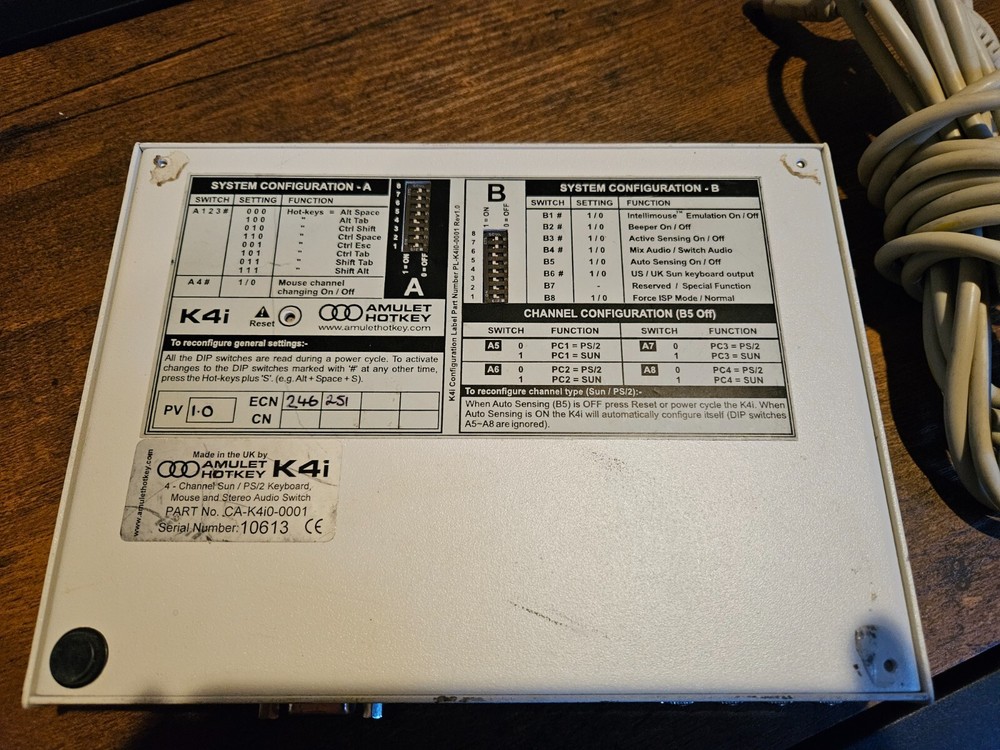 Amulet Hotkey K4i - Keyboard/Mouse/Stereo Audio Switch