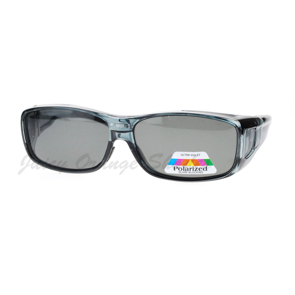 Polarized Sunglasses Fit Over Glasses Rectangular OTG Frame Anti-Glare