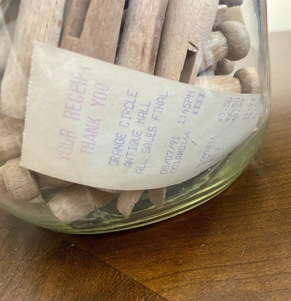 Vintage Wooden Clothes Pins