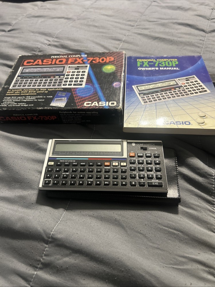 Vintage  Casio FX-730P 1985  LCD BASIC pocket  computer calculator