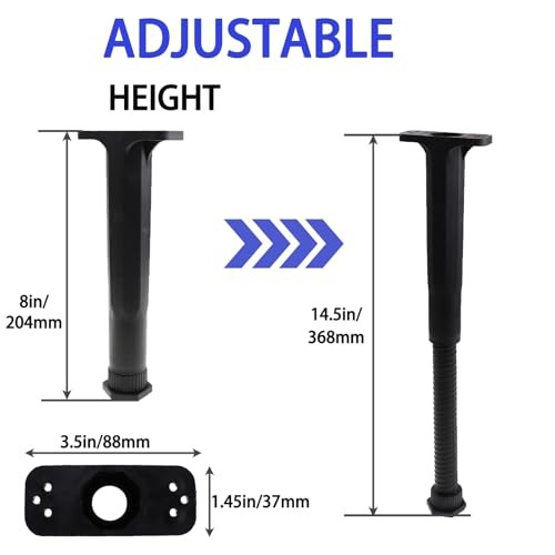 Adjustable Height Bed Support Leg 8-14.5 Inch, Universal 4pcs (8"-14.5")