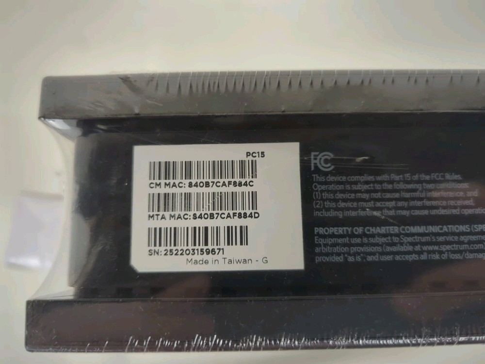 Spectrum Internet Cable Modem Model E31T2V1 DOCSIS 3.1 eMTA