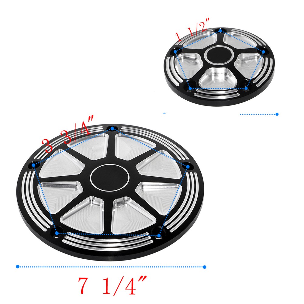 CNC Black Engine Derby Timing Points Cover For Harley Electra Glide Road King