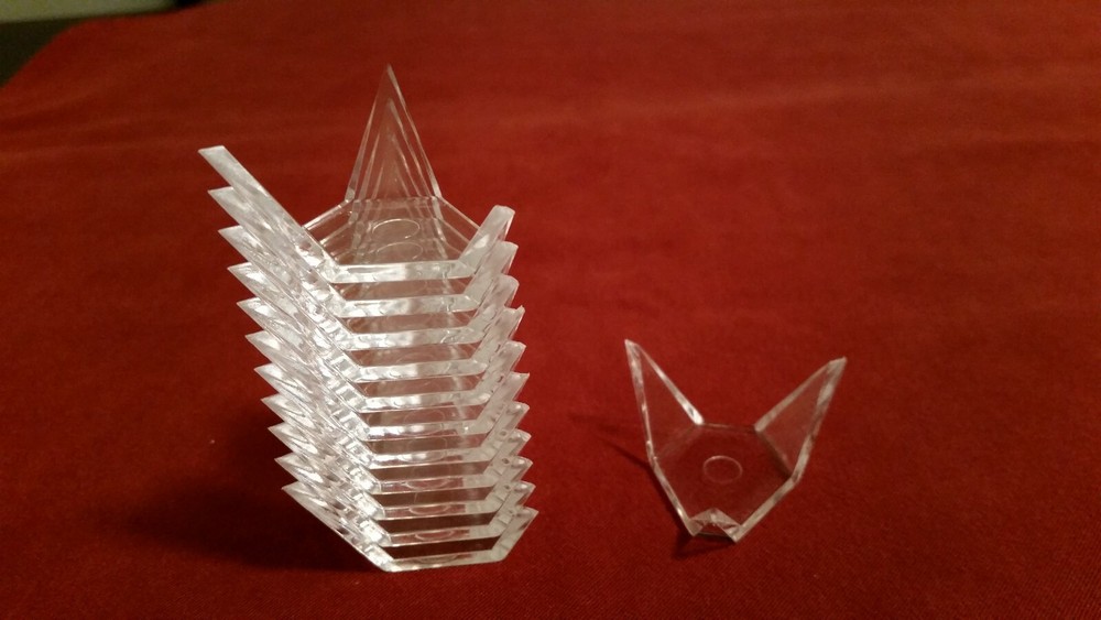*10 Triangular 1.25" Display Stands #910 For Agate Coral Gemstones Spheres