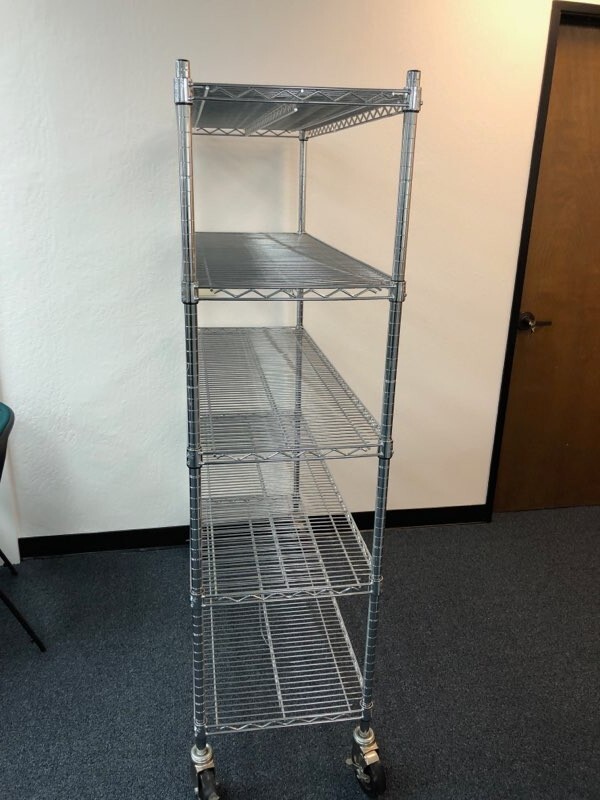 Chrome Wire Utility Carts with Wheels