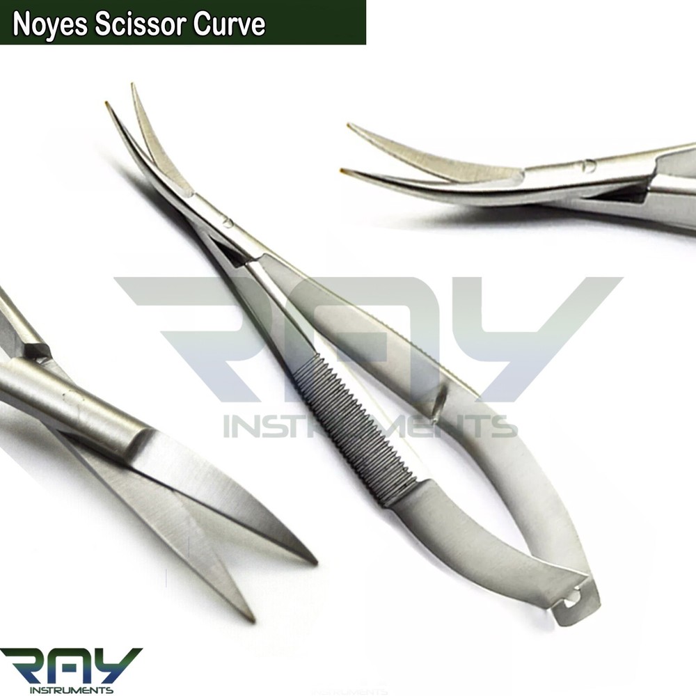 Dental Noyes Scissors Surgical Micro Spring Action Ophthalmic Lab Instruments