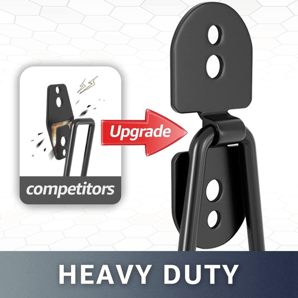 Garage Hooks, Large 2-Pack Shed Storage 11.8 Wave-shaped (2PACK) + 2 Straps