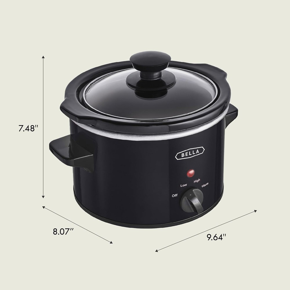 Versatile 1.5Qt Ceramic Slow Cooker with Cool-Touch Handles & Multiple Settings