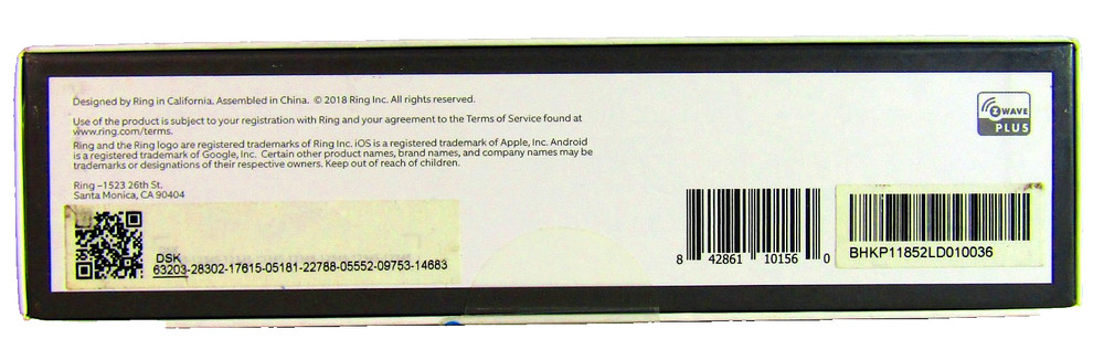 Ring Alarm 1st Generation White Additional Home Security Wireless Keypad NIB