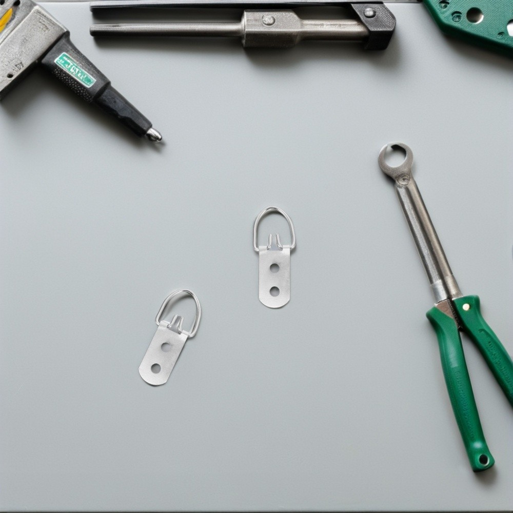 30 Set Double Hole D-Ring Frame Back Hardware Kit Picture Frame Hanging Hooks