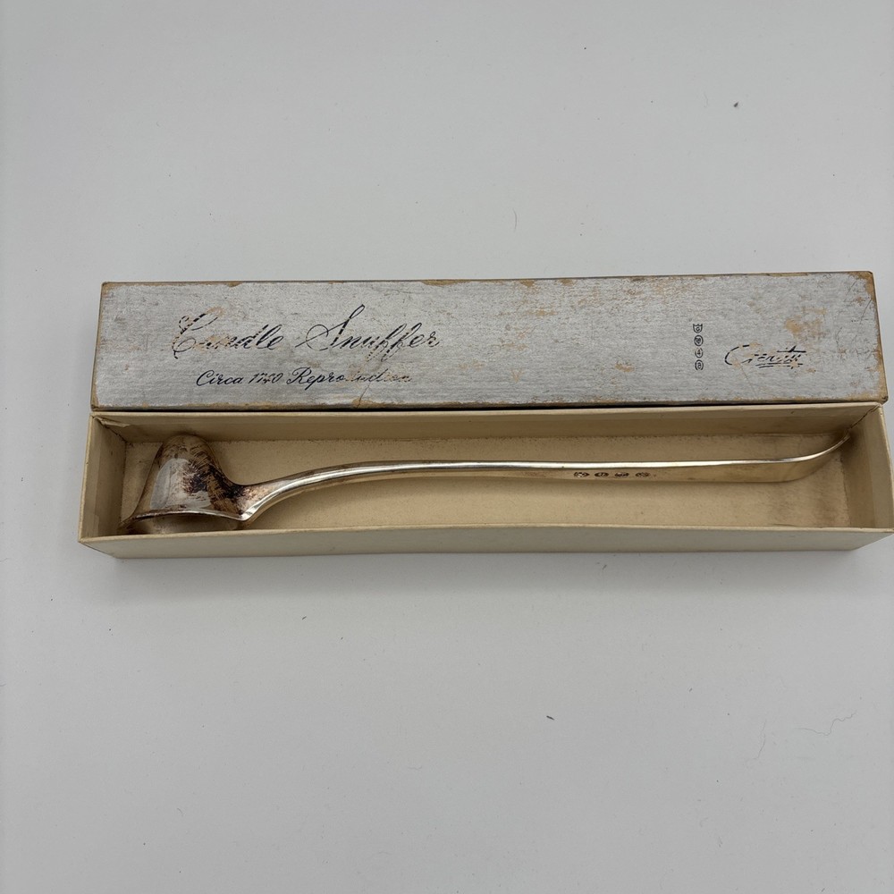 Vintage Silverplate Gerity Candle Snuffer 10"
