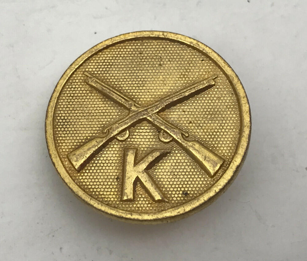 WWI US Army Infantry Company K Collar Disk