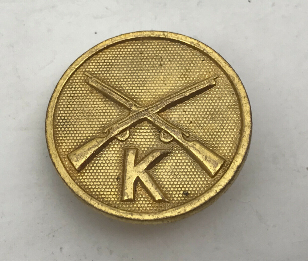 WWI US Army Infantry Company K Collar Disk