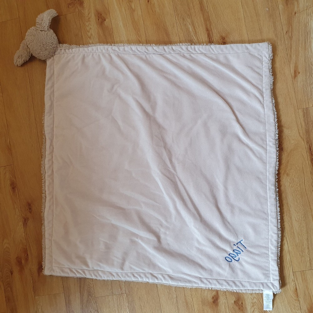 Jojo Maman Bebe Large Bunny Rabbit Blanket Blankie Comforter SEE DESCRIPTION