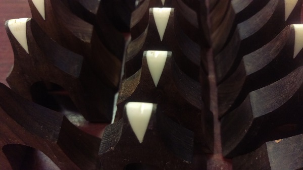 21-string Blackwood/ebony Guzheng Bridge Set