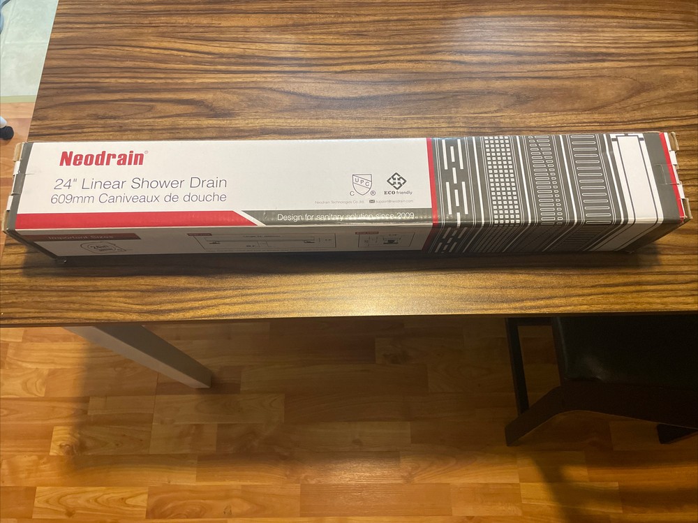 24-Inch Offset Linear Shower Drain with Tile insert Grate Cover, Brushed 304 ...