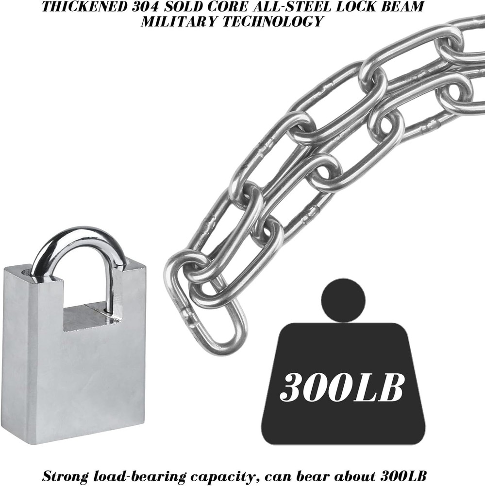 Security Bike Chain Lock Premium Case Hardened Cannot Be Cut With Bolt