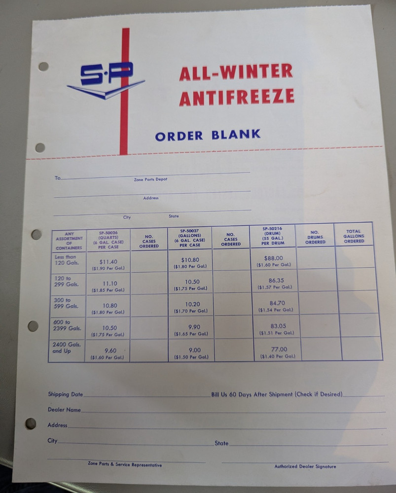 Studebaker Accessories Antifreeze Flyer