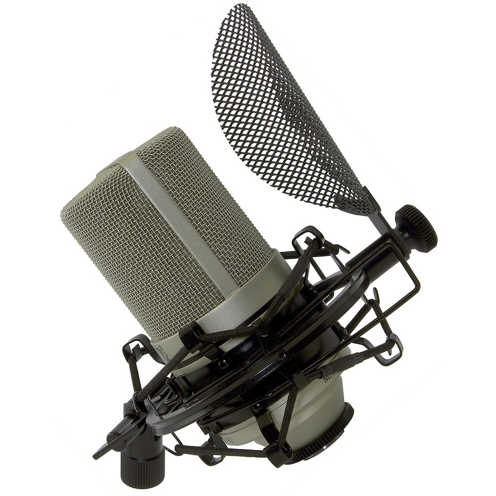 MXL 990 Large Diaphragm Condenser Microphone Complete Bundle, Silver